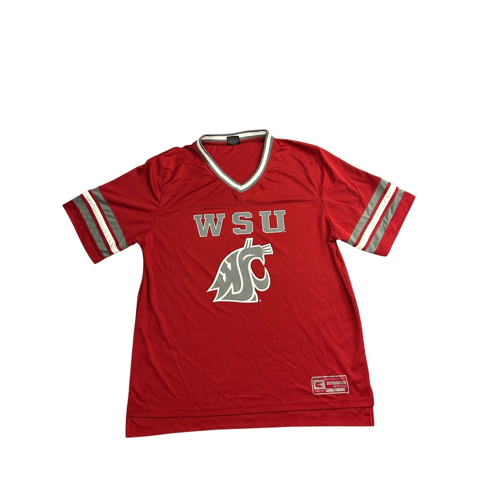 VTG Colosseum WSU Cougars Football Jersey Mens XXL Red‎ Excellent Fan Gear NCAA